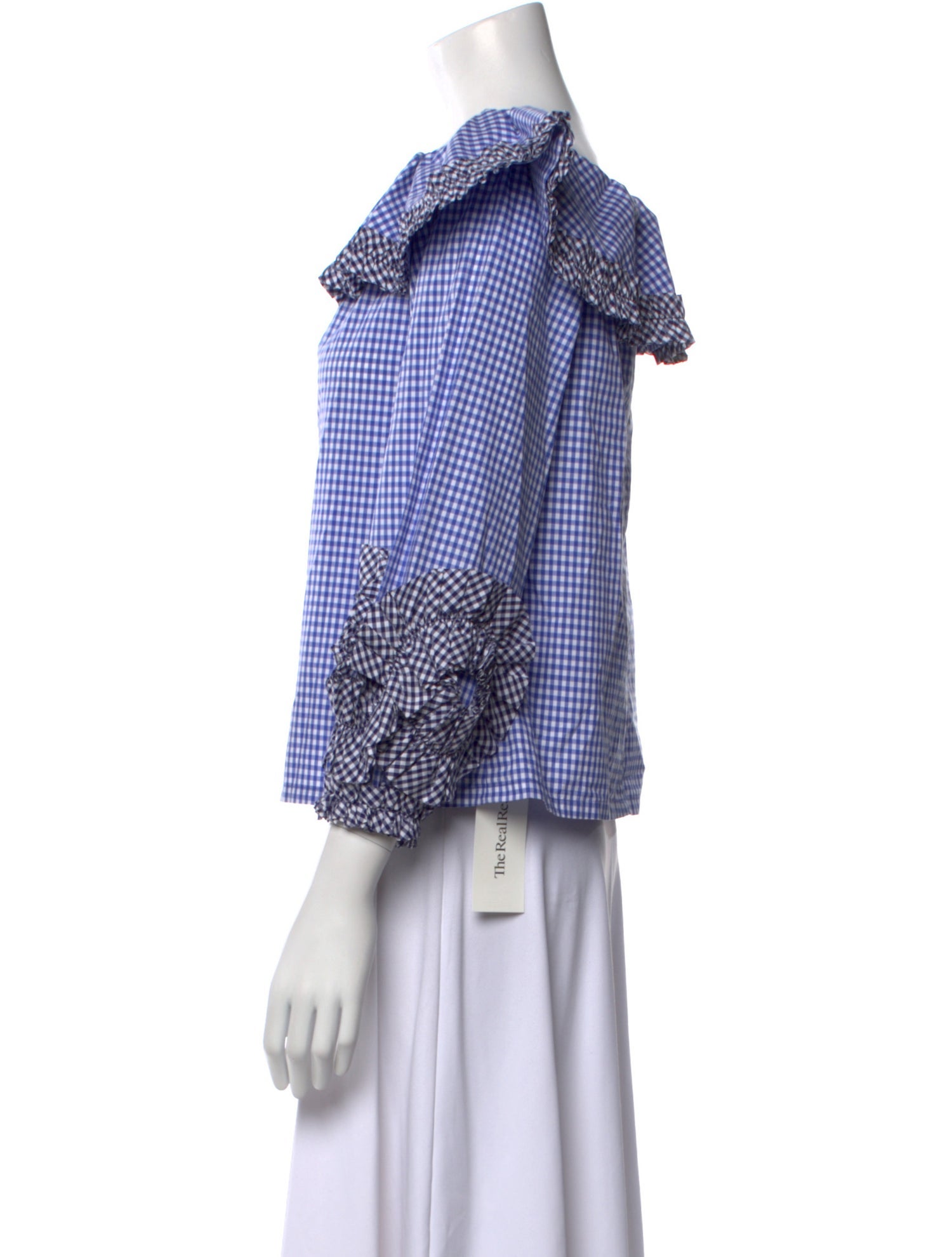 Alexis Plaid Print Off-The-Shoulder Crop Top