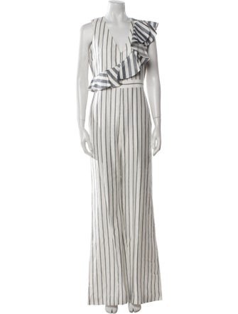 Alexis Striped V-Neck Jumpsuit