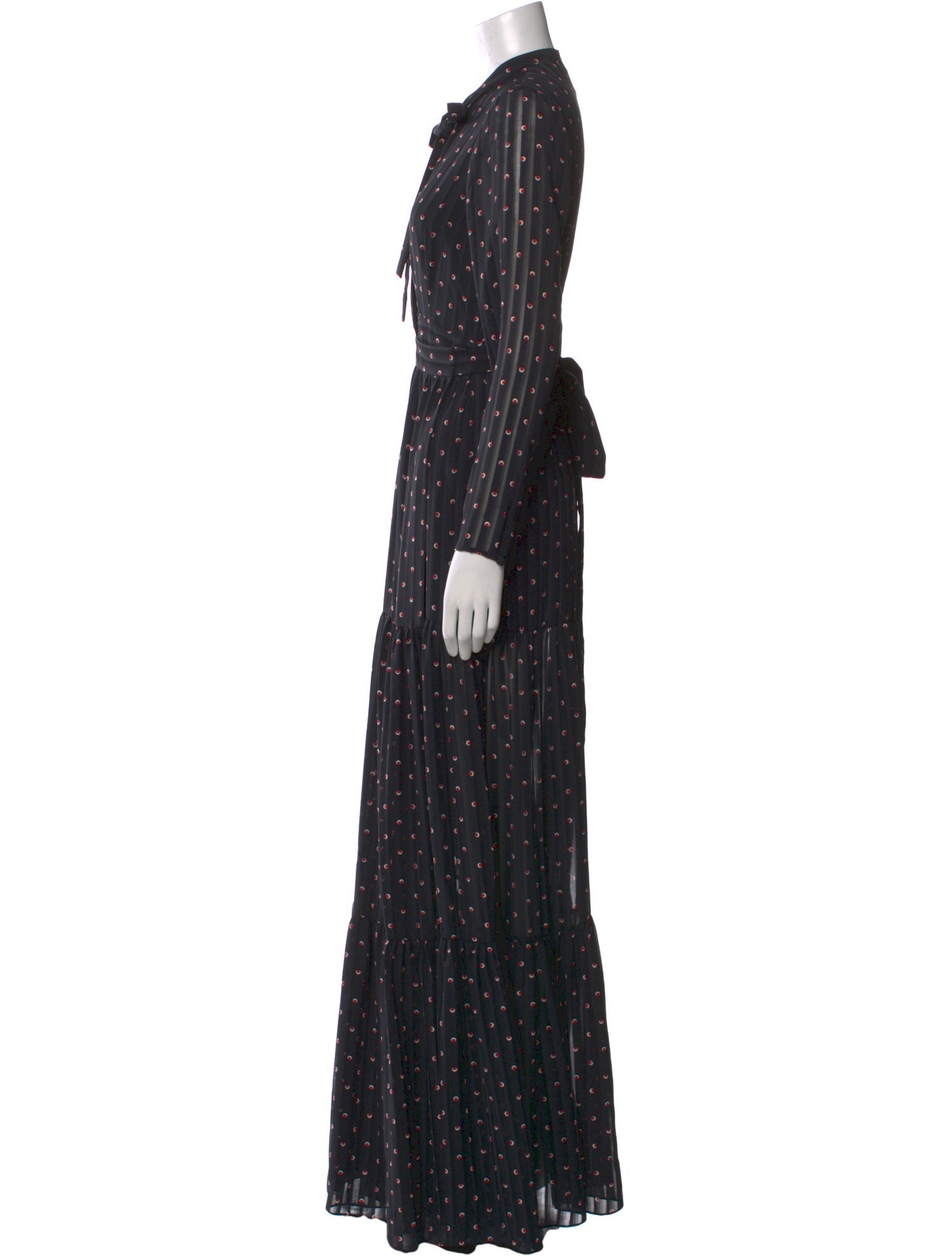 Alexis Polka Dot Print Long Dress