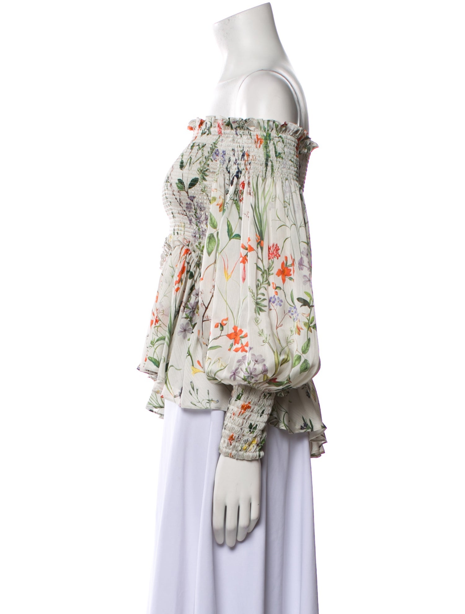 Alexis Floral Print Off-The-Shoulder Blouse