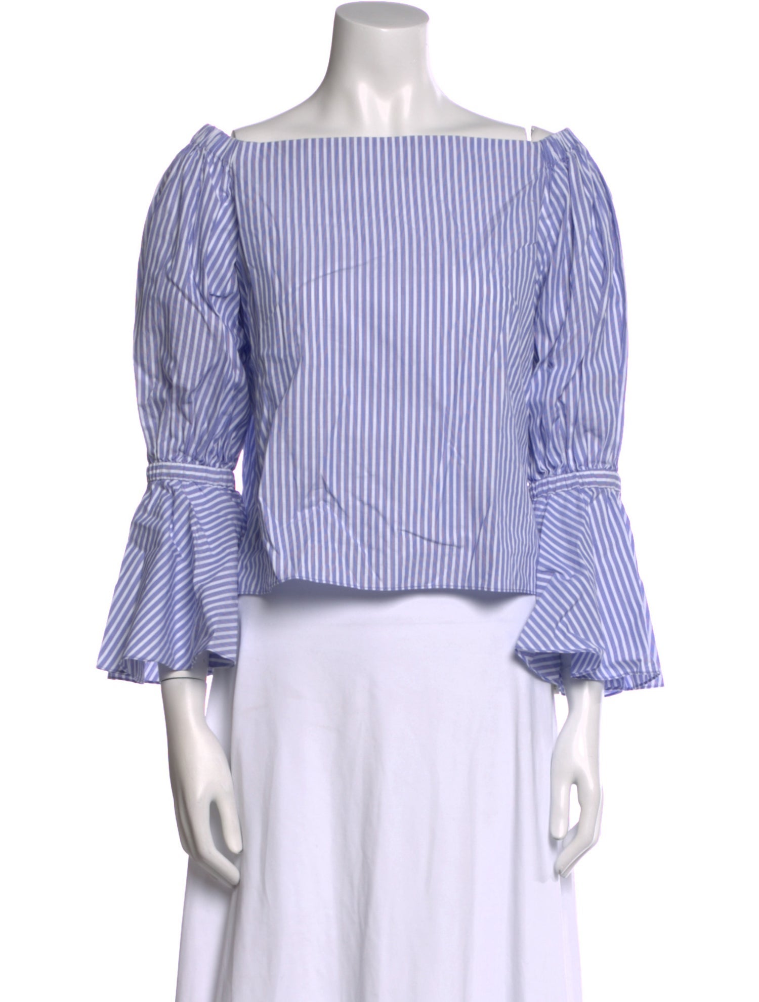 Alexis Striped Off-The-Shoulder Crop Top