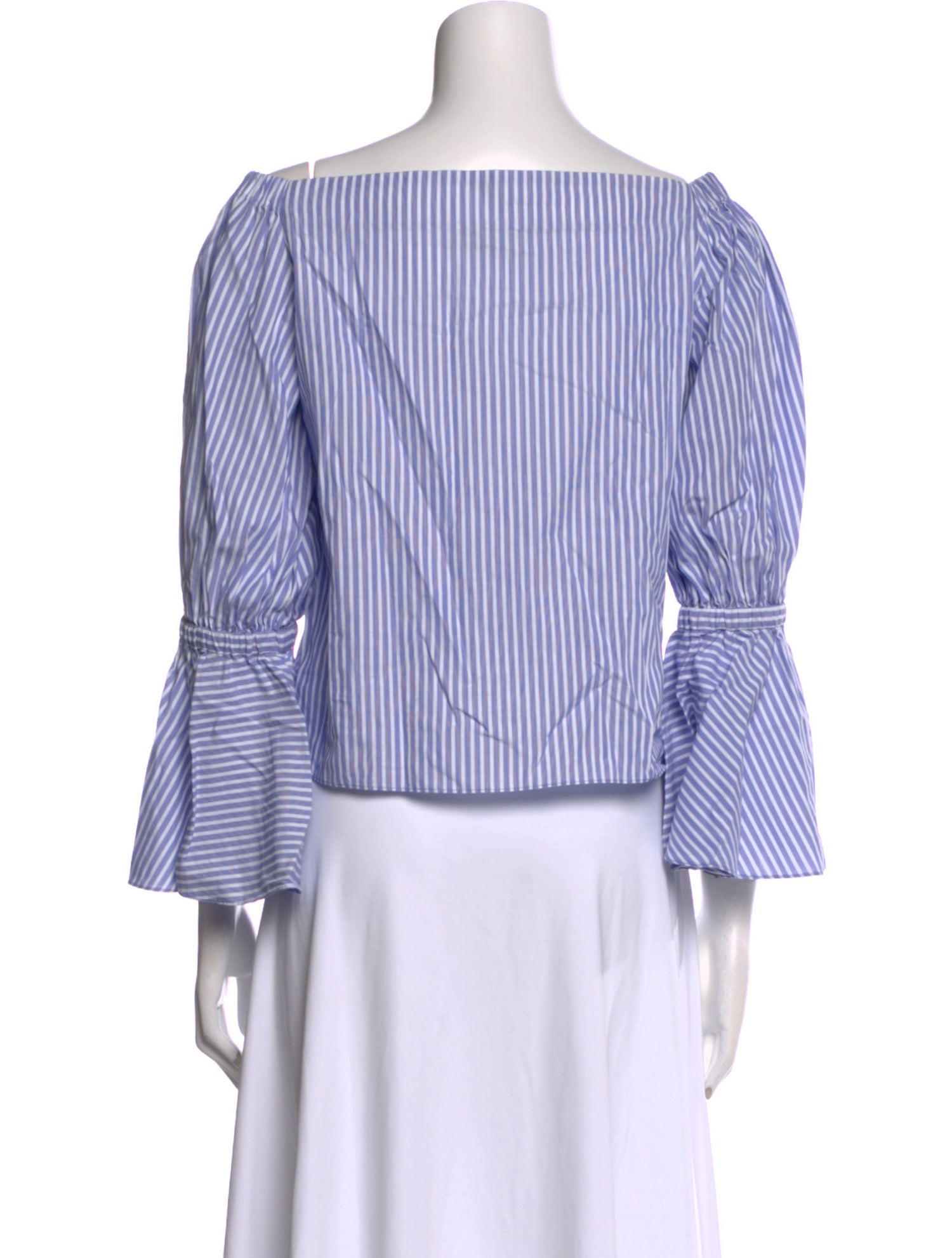 Alexis Striped Off-The-Shoulder Crop Top