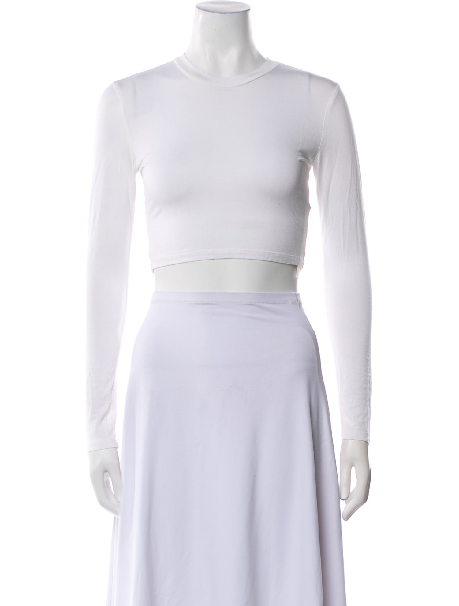 Alexis Crew Neck Long Sleeve Crop Top