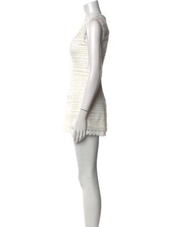 Alexis Lace Pattern Crew Neck Romper