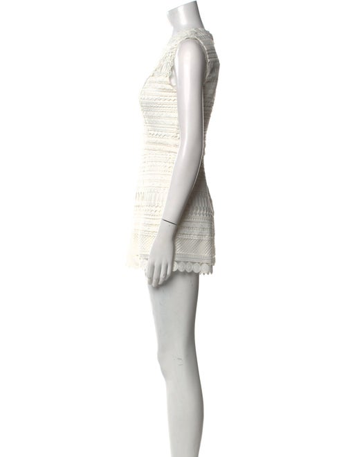 Alexis Lace Pattern Crew Neck Romper