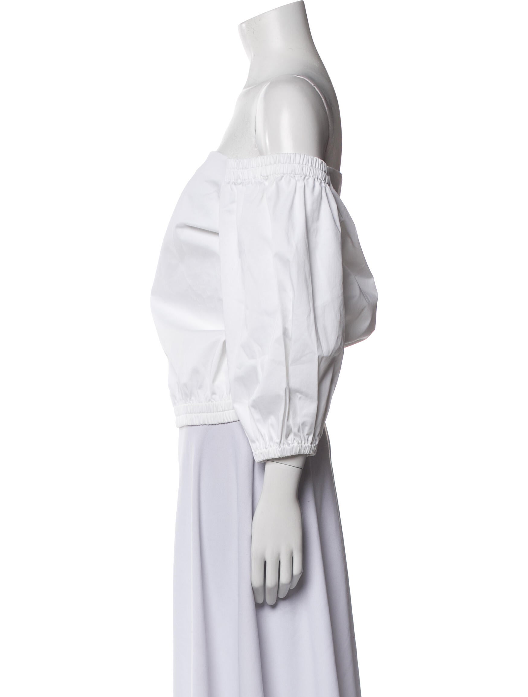 Alexis Off-The-Shoulder Three-Quarter Sleeve Crop Top