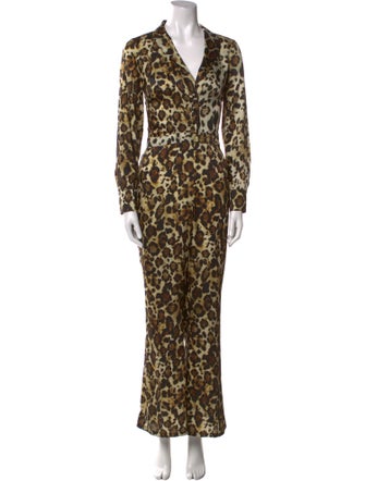 Alexis Animal Print V-Neck Jumpsuit