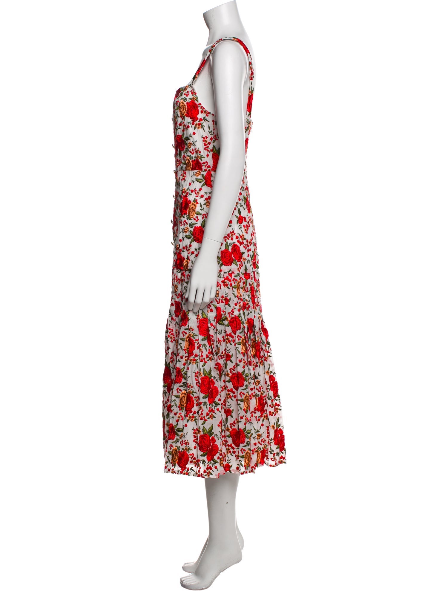Alexis Floral Print Midi Length Dress