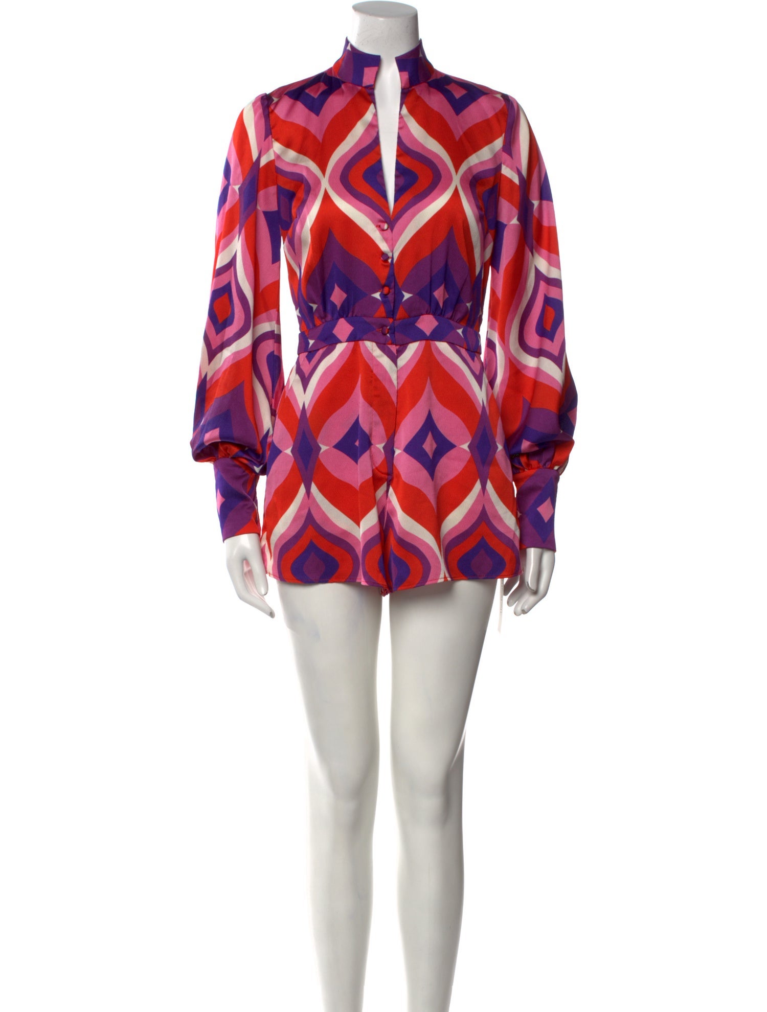 Alexis Printed V-Neck Romper