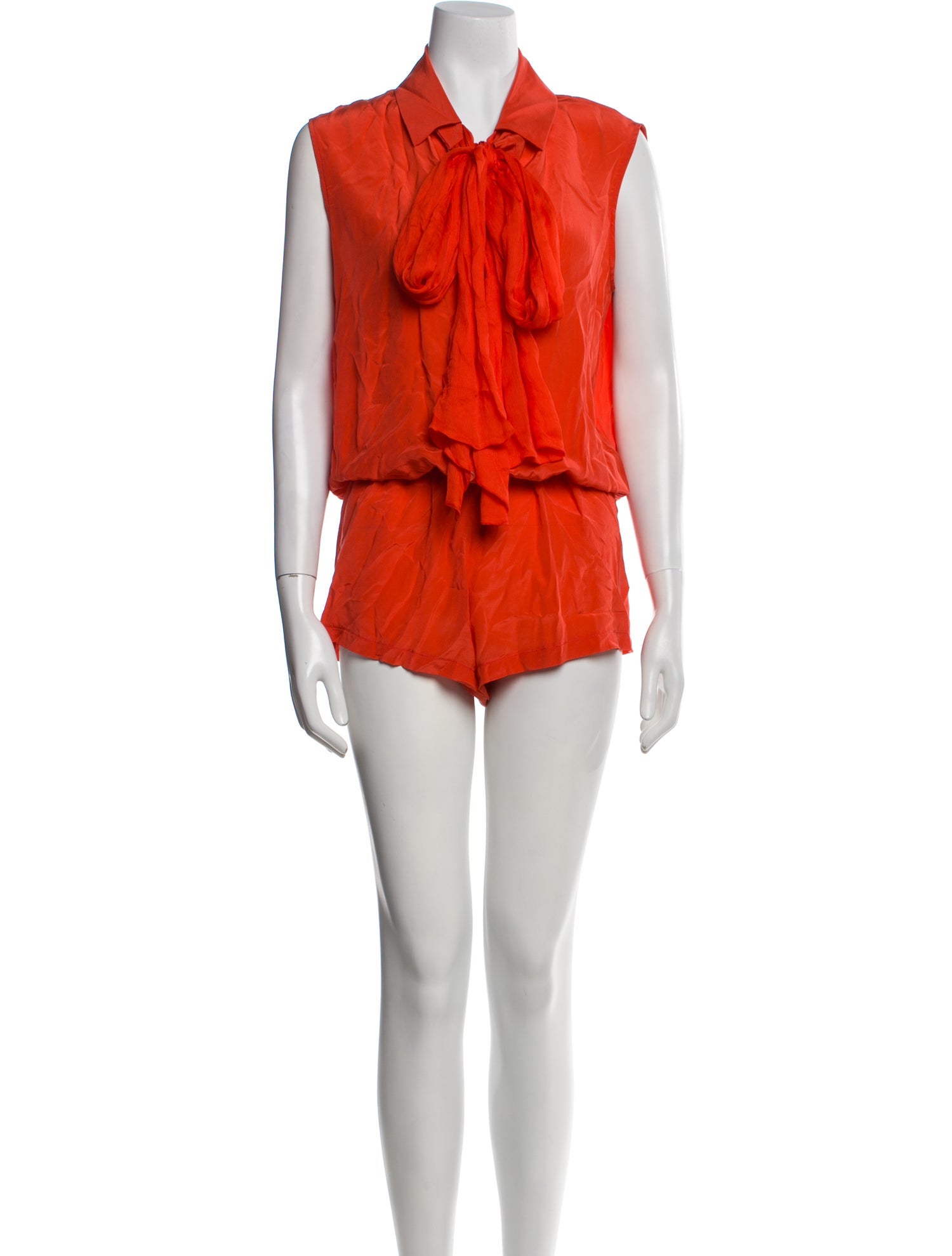 Alexis Silk Tie Neck Romper