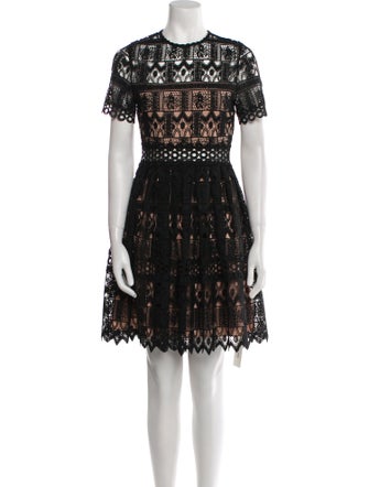 Alexis Lace Pattern Knee-Length Dress
