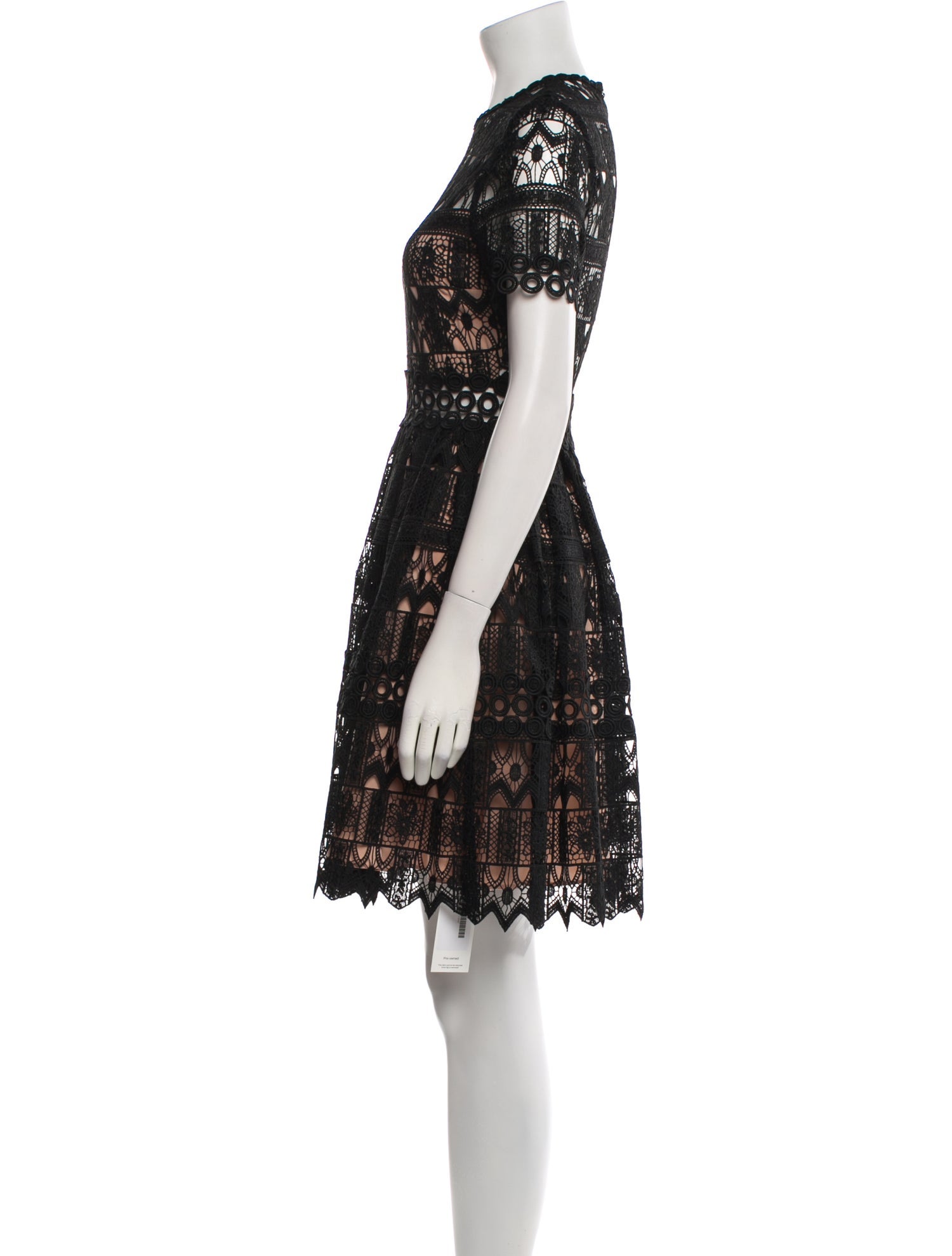 Alexis Lace Pattern Knee-Length Dress