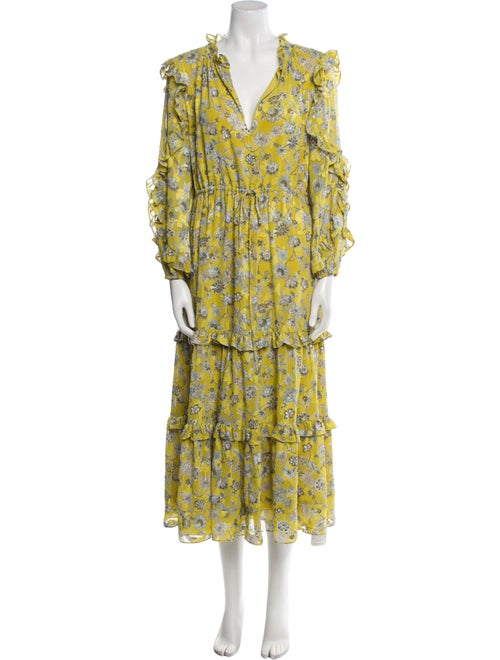 Alexis Floral Print Long Dress