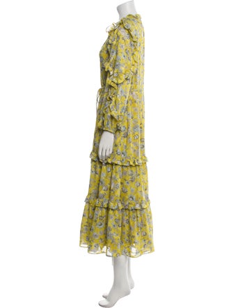 Alexis Floral Print Long Dress