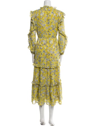 Alexis Floral Print Long Dress