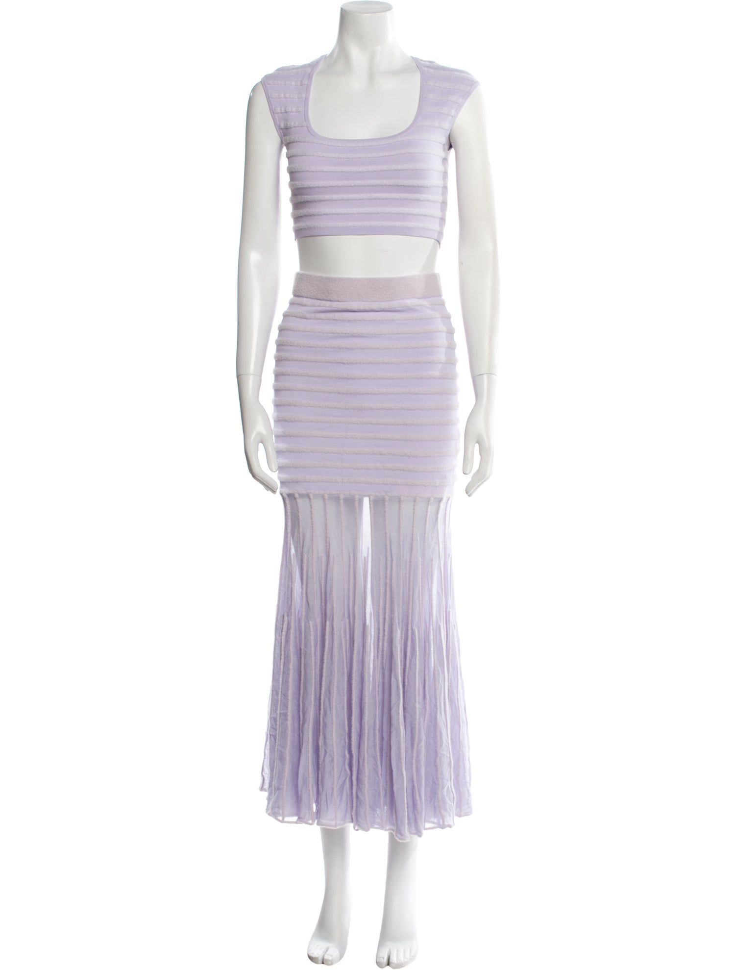 Alexis Striped Pleated Accents Skirt Set w/ Tags