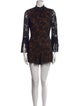 Alexis Lace Pattern Mock Neck Romper