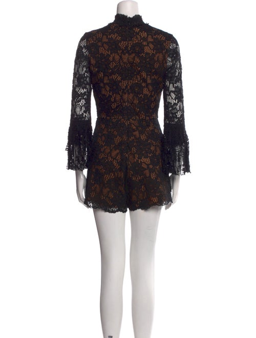 Alexis Lace Pattern Mock Neck Romper