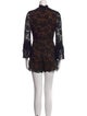 Alexis Lace Pattern Mock Neck Romper