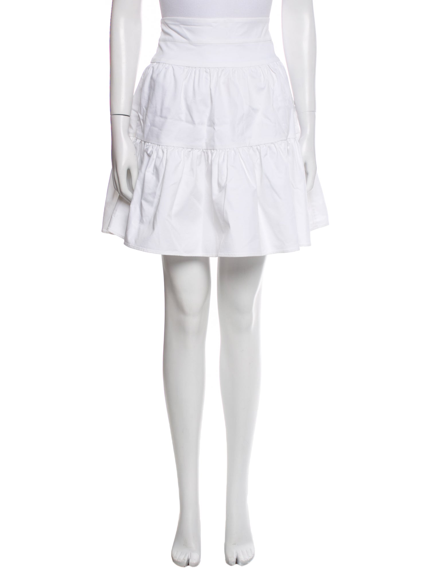 Alexis Ruffle Embellishment Knee-Length Skirt