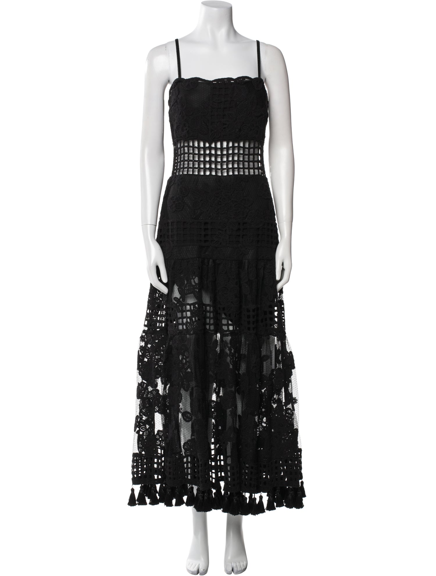 Alexis Lace Pattern Long Dress