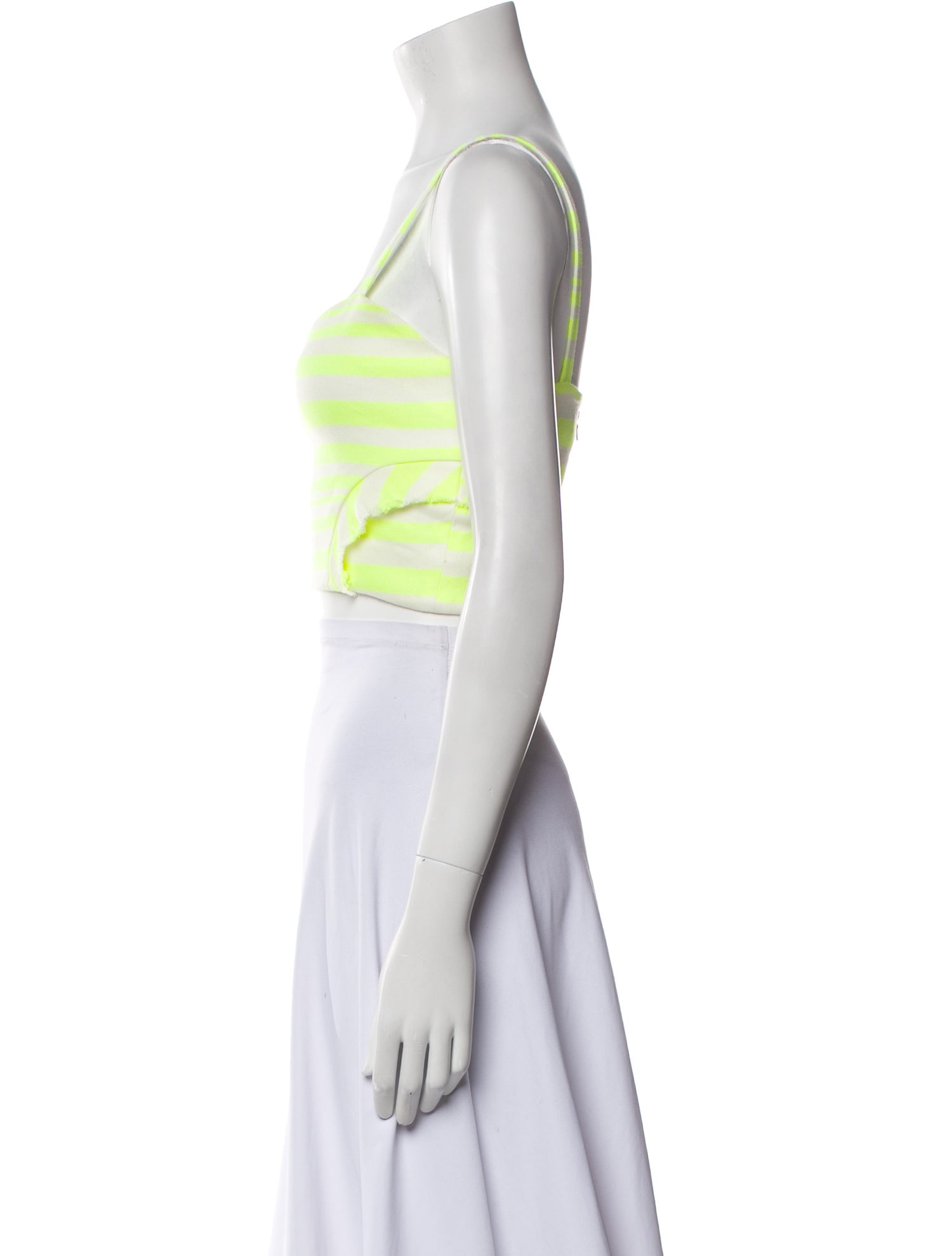 Alexis Striped Square Neckline Crop Top