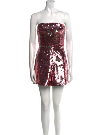 Alexis Patterned Strapless Romper