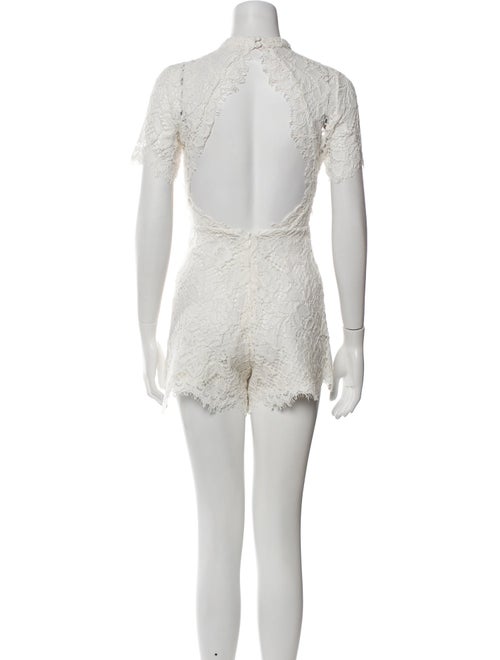 Alexis Lace Pattern Crew Neck Romper