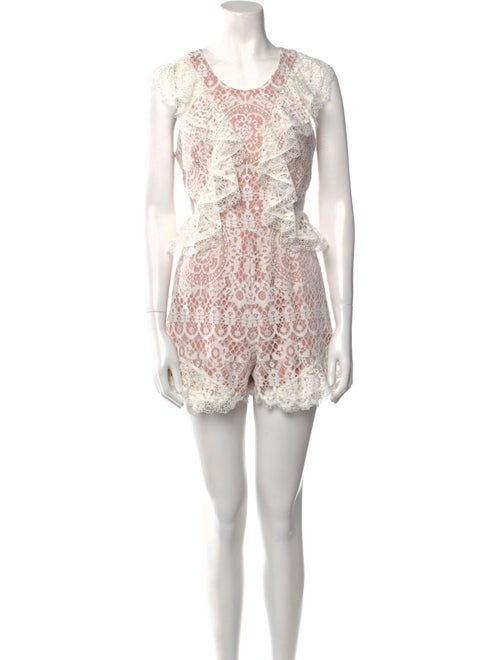 Alexis Lace Pattern Scoop Neck Romper