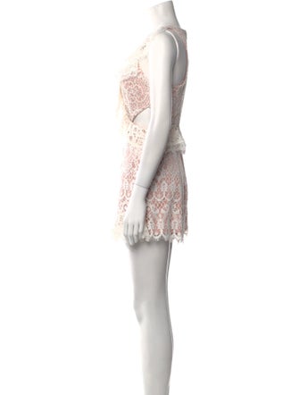 Alexis Lace Pattern Scoop Neck Romper