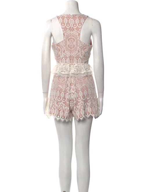 Alexis Lace Pattern Scoop Neck Romper