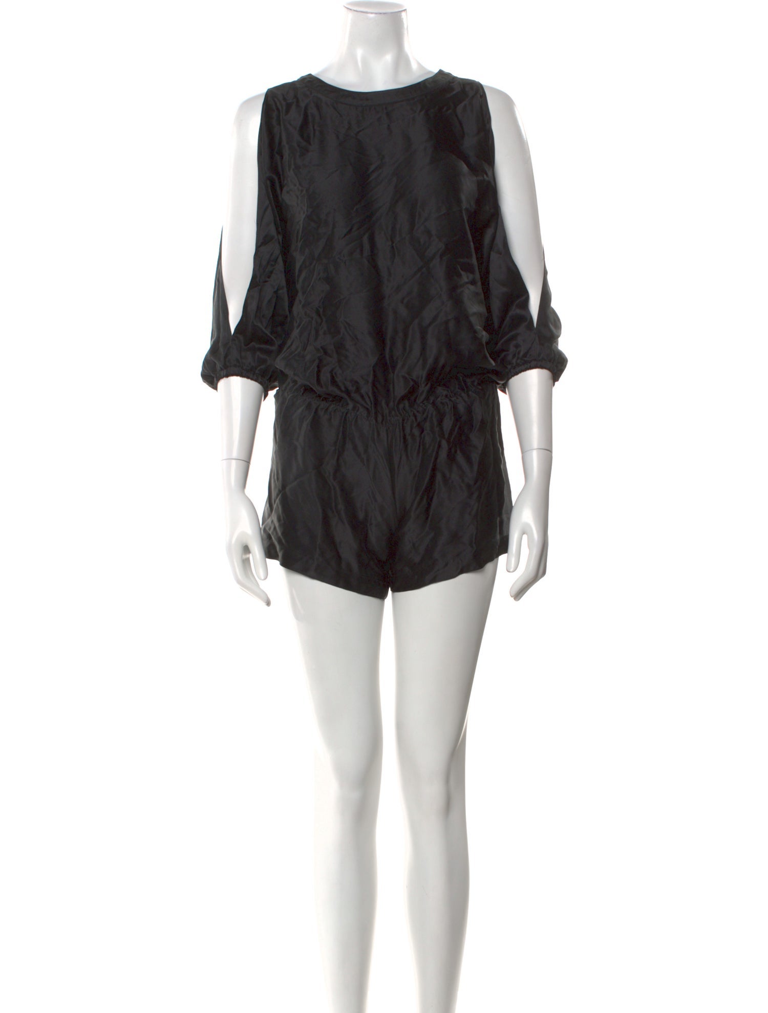 Alexis Silk Bateau Neckline Romper