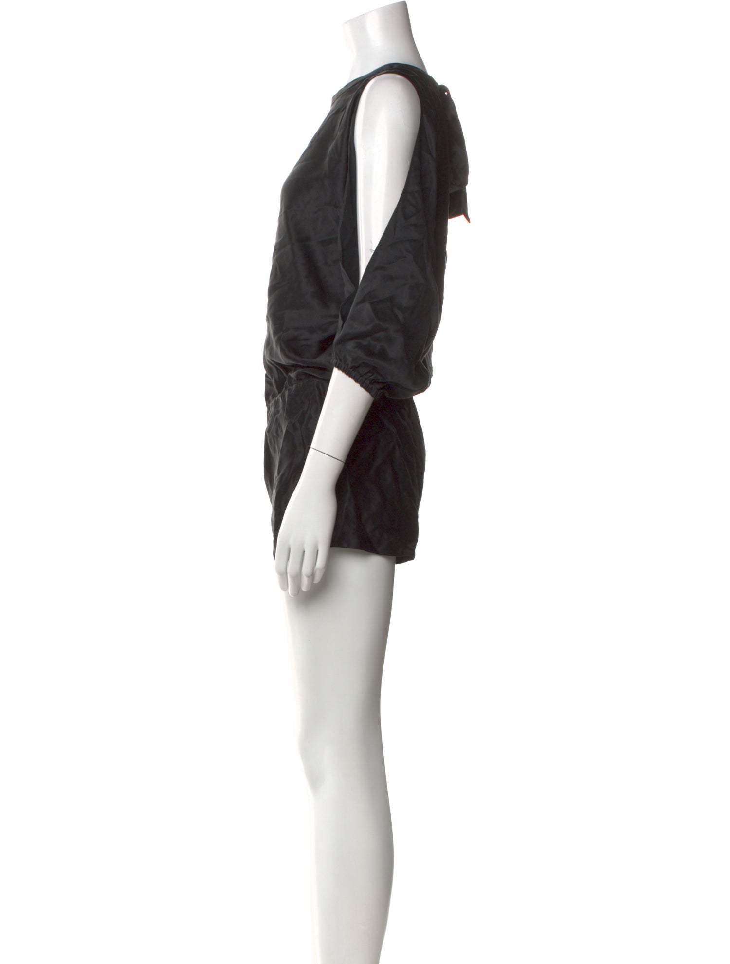 Alexis Silk Bateau Neckline Romper