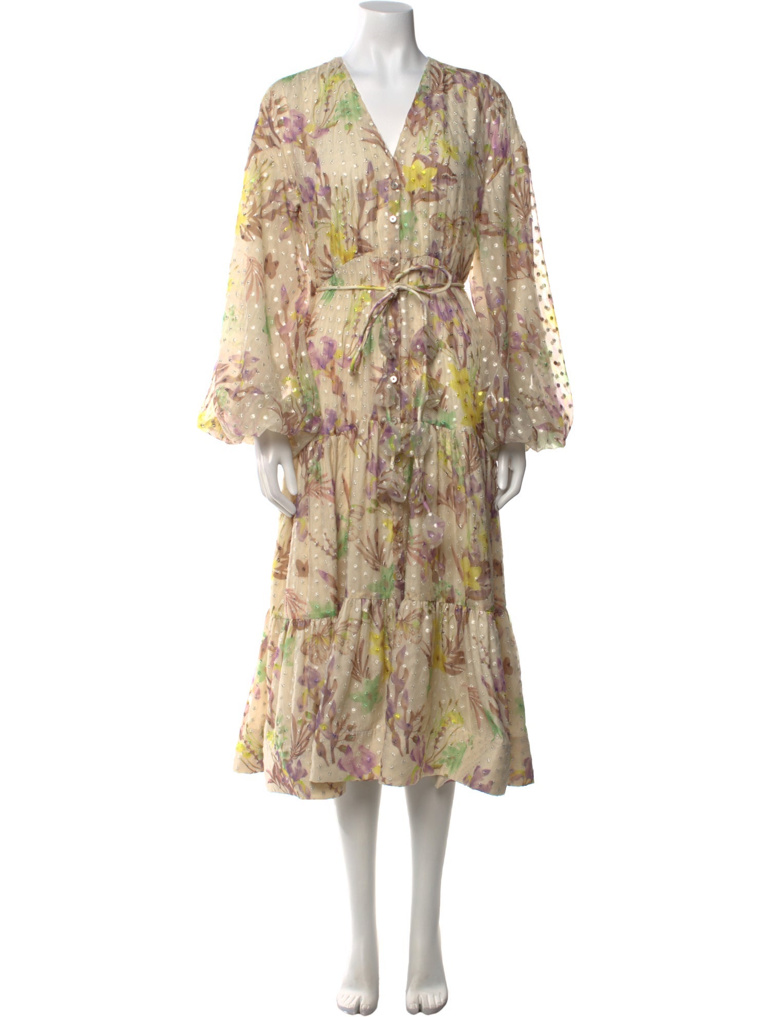 Alexis Floral Print Long Dress