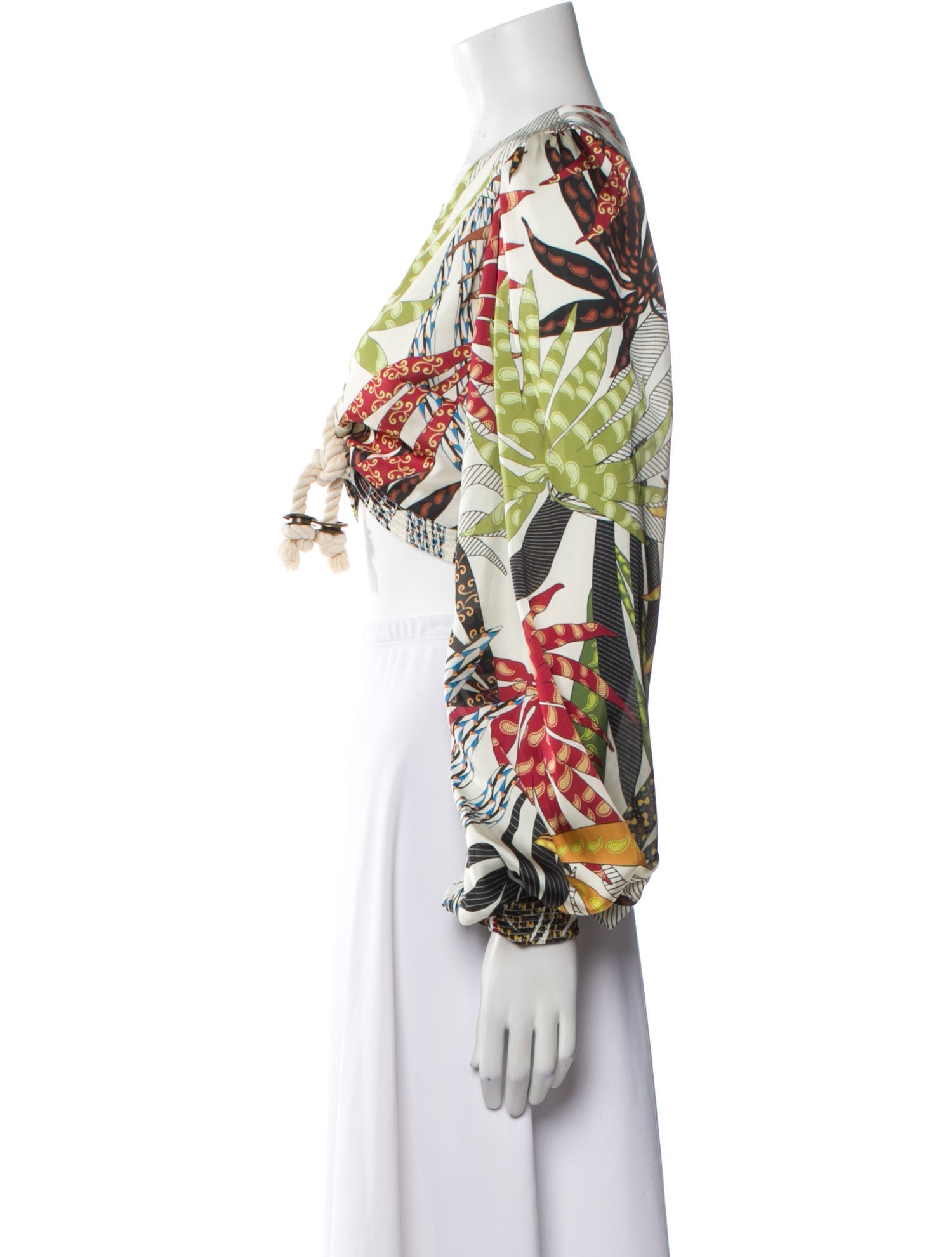 Alexis Printed V-Neck Crop Top