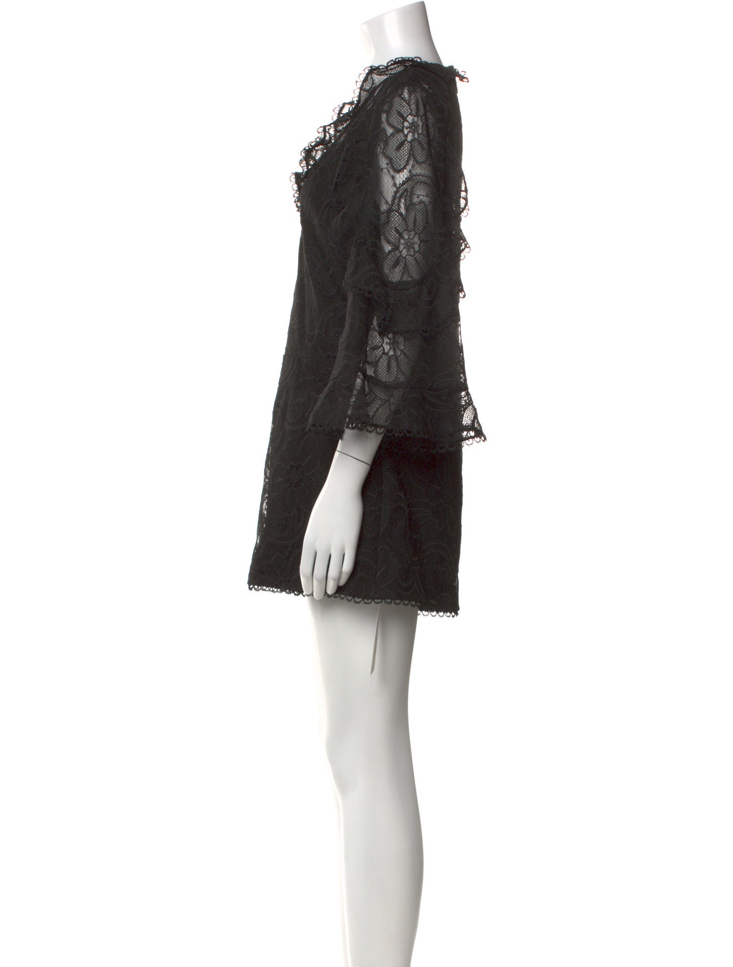 Alexis Lace Pattern V-Neck Romper