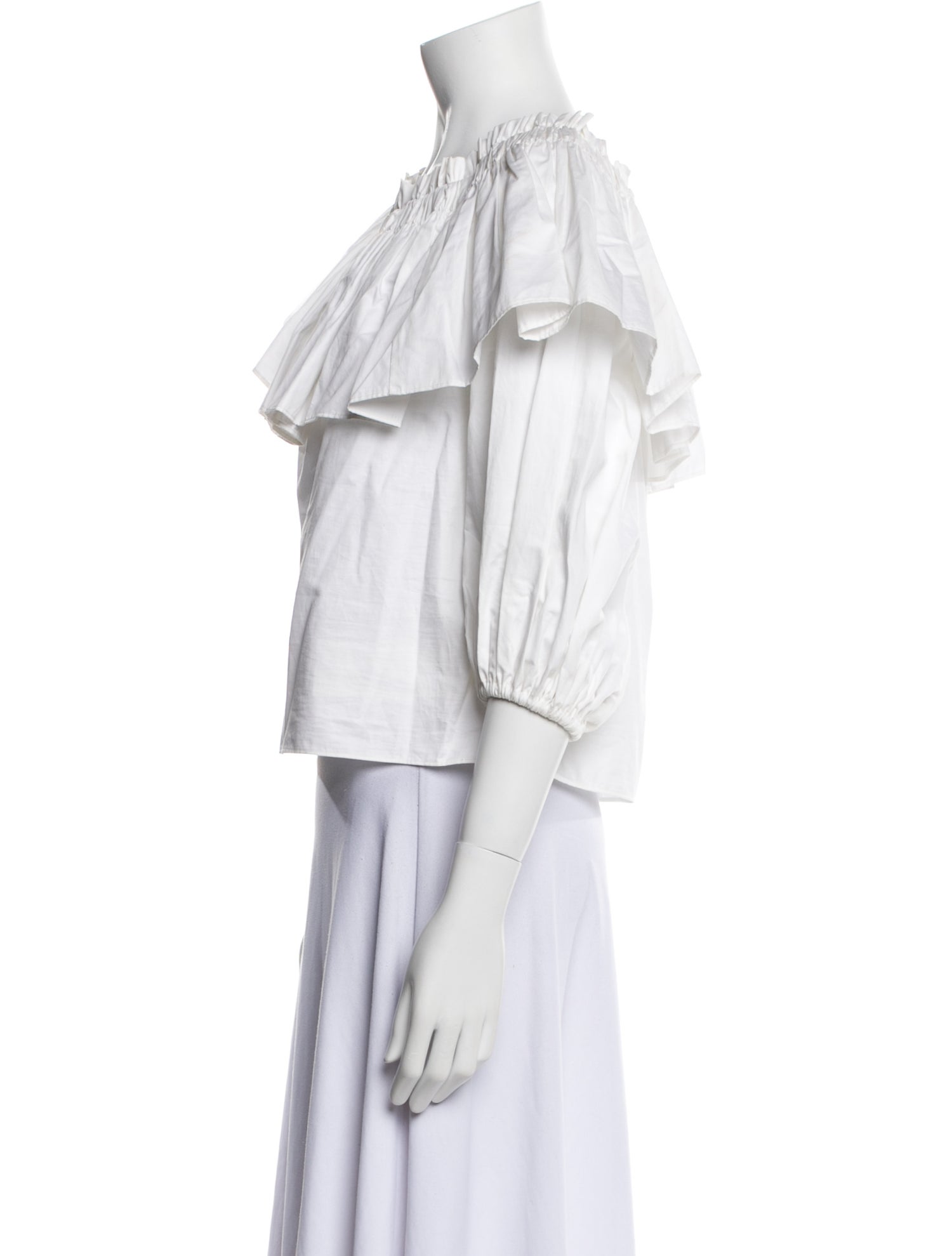 Alexis Off-The-Shoulder Three-Quarter Sleeve Crop Top