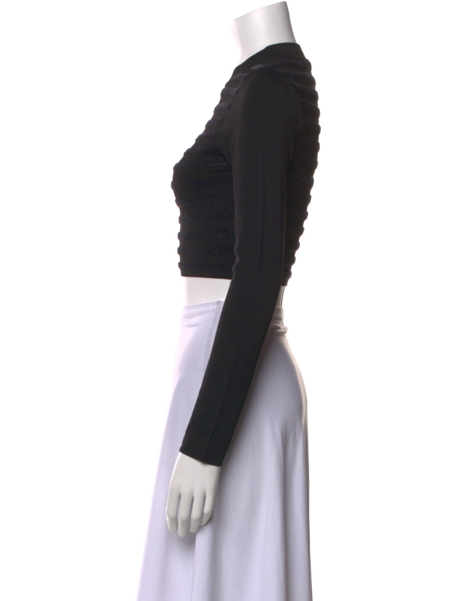 Alexis Mock Neck Long Sleeve Crop Top