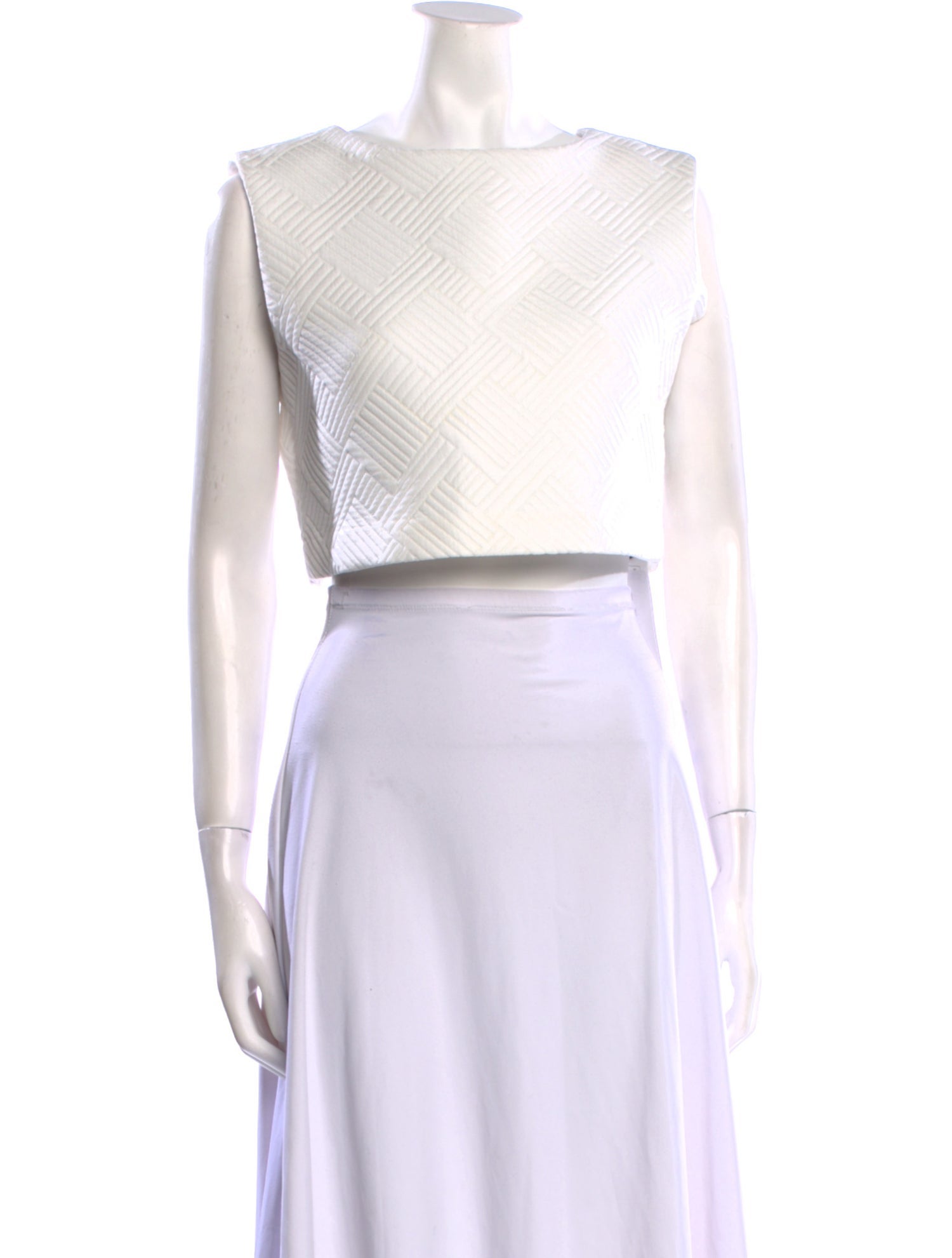 Alexis Bateau Neckline Sleeveless Crop Top