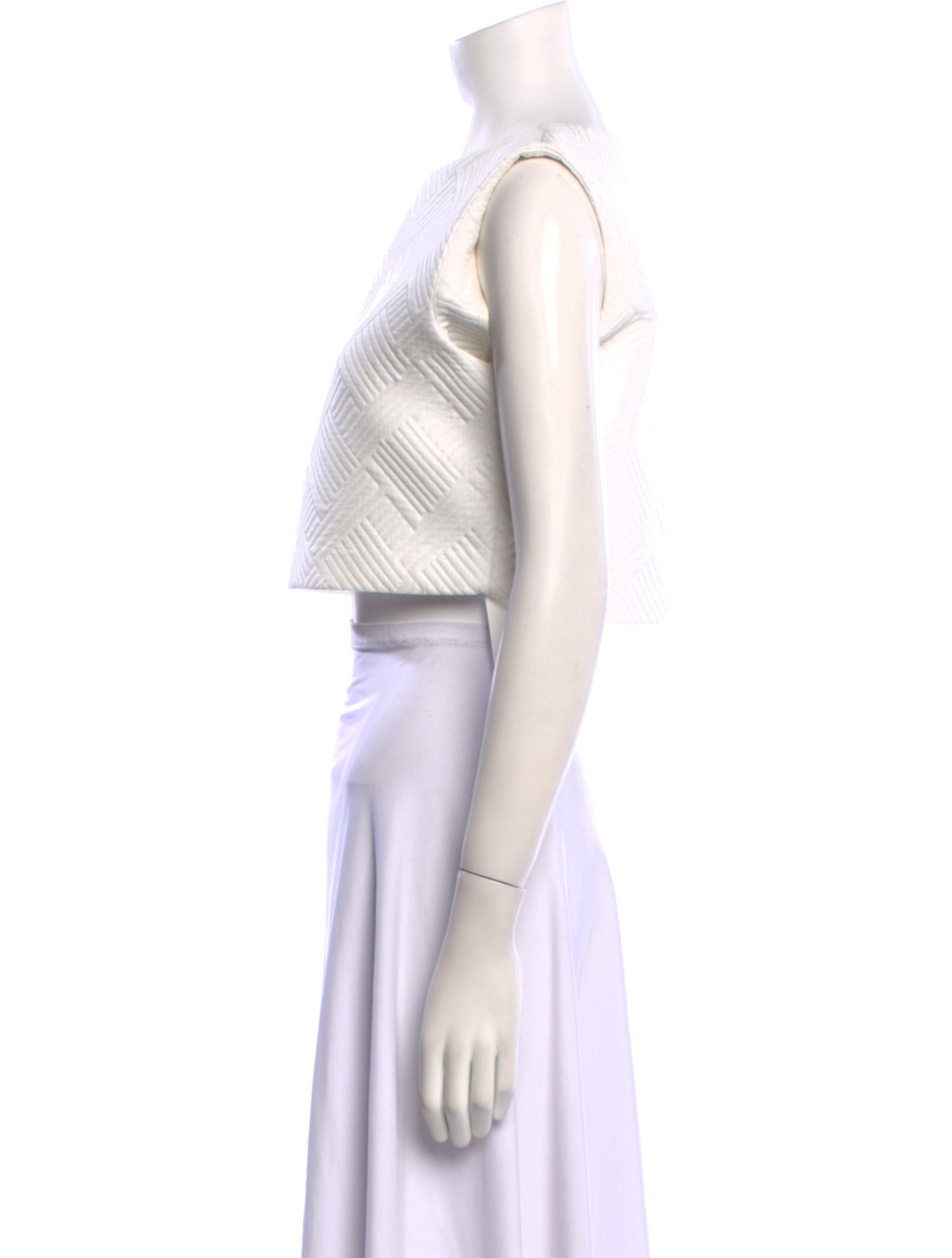 Alexis Bateau Neckline Sleeveless Crop Top