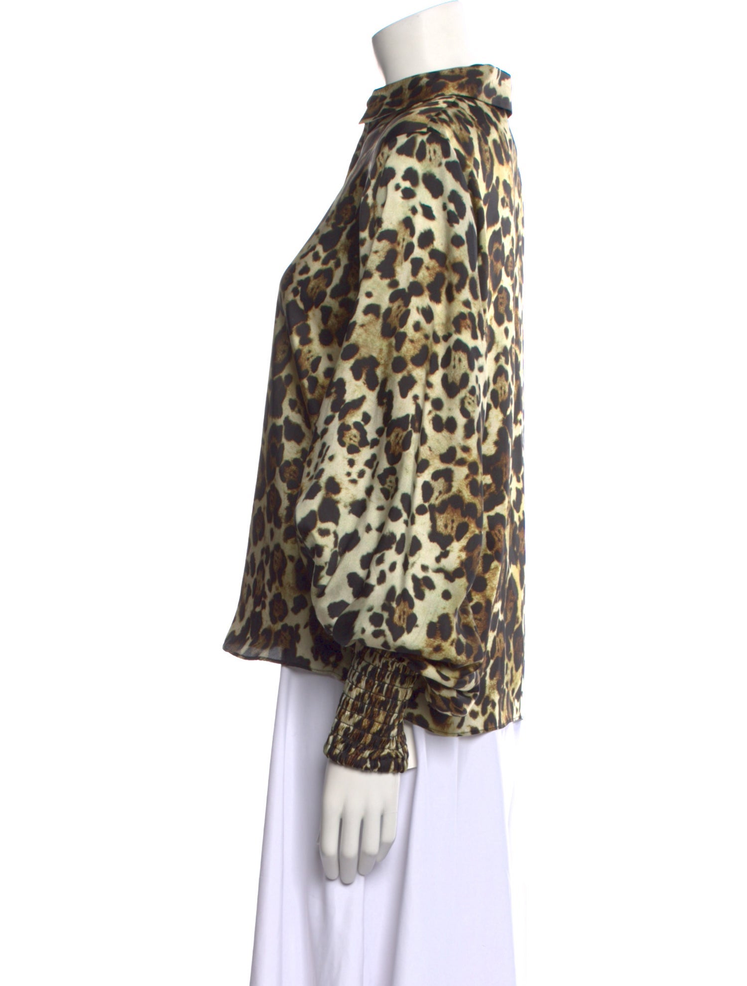 Alexis Animal Print Mock Neck Blouse