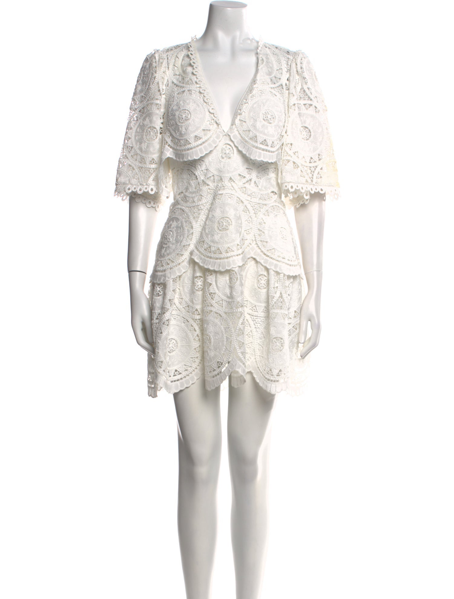 Alexis Lace Pattern Mini Dress