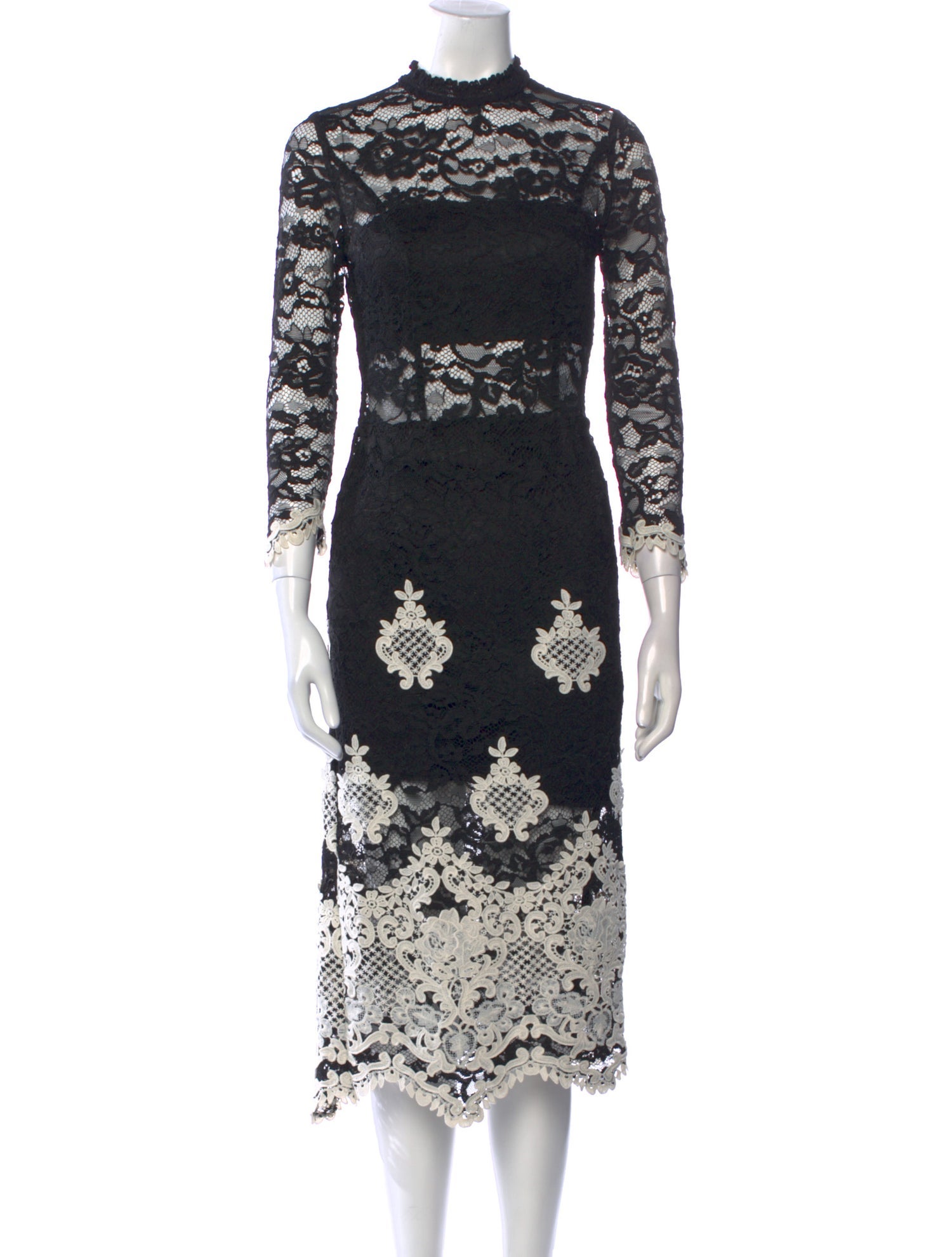 Alexis Lace Pattern Midi Length Dress