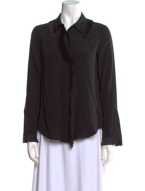Alexis Silk Long Sleeve Button-Up Top