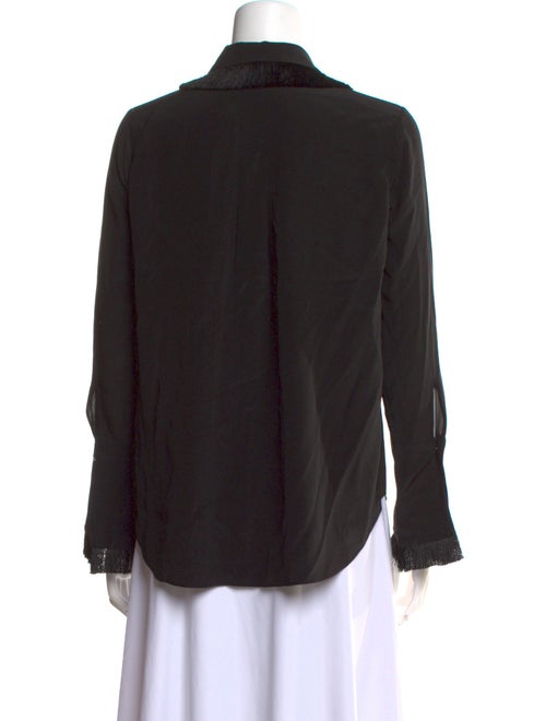 Alexis Silk Long Sleeve Button-Up Top