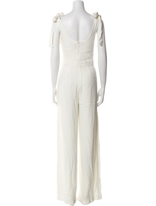 Alexis Polka Dot Print Square Neckline Jumpsuit