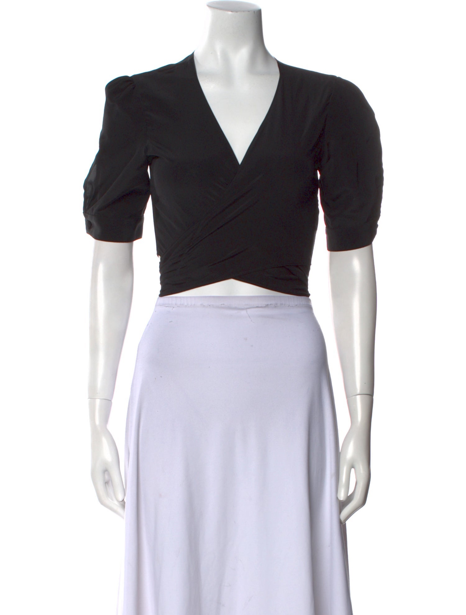 Alexis V-Neck Short Sleeve Crop Top