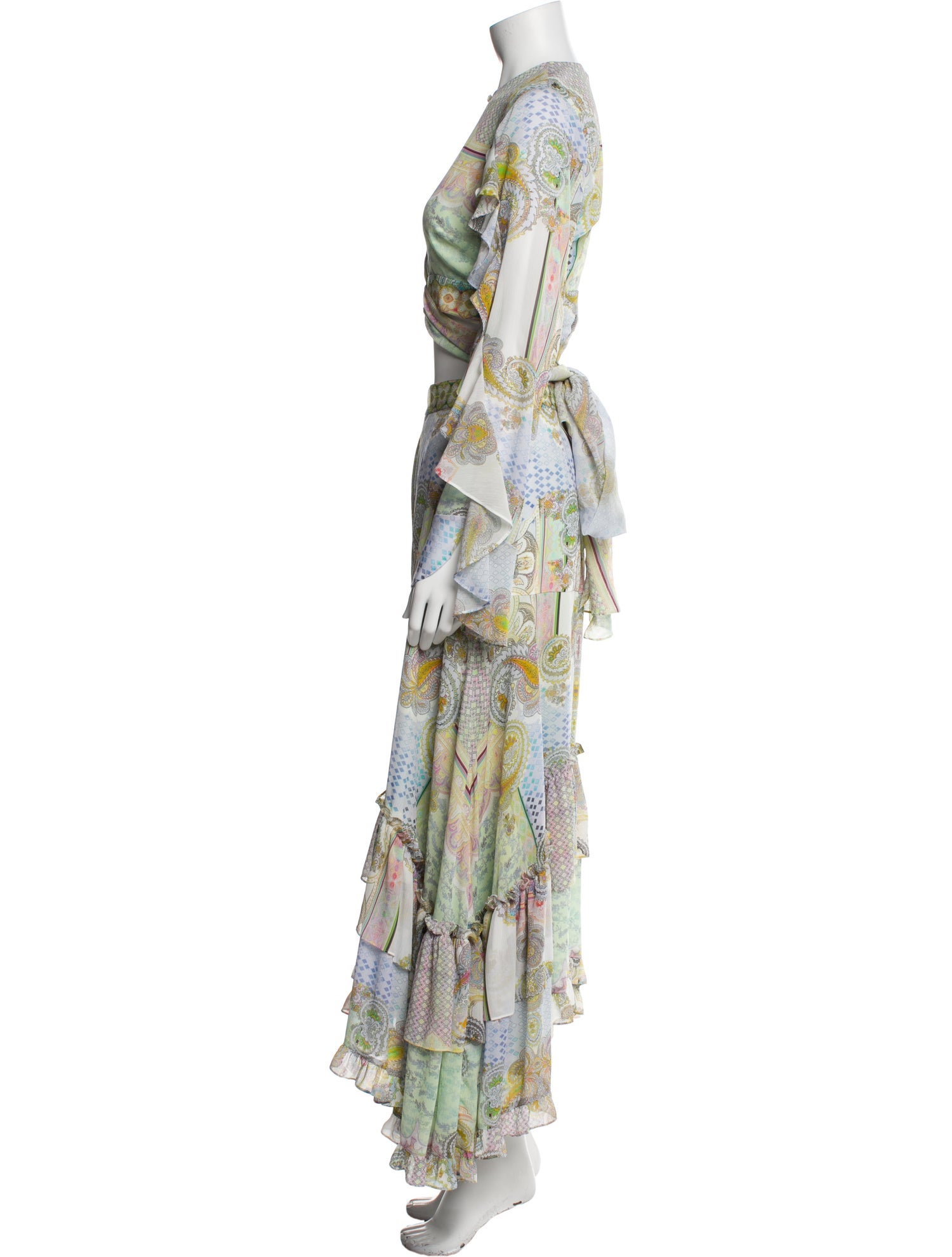 Alexis Printed Ruffle Embellishment Skirt Set