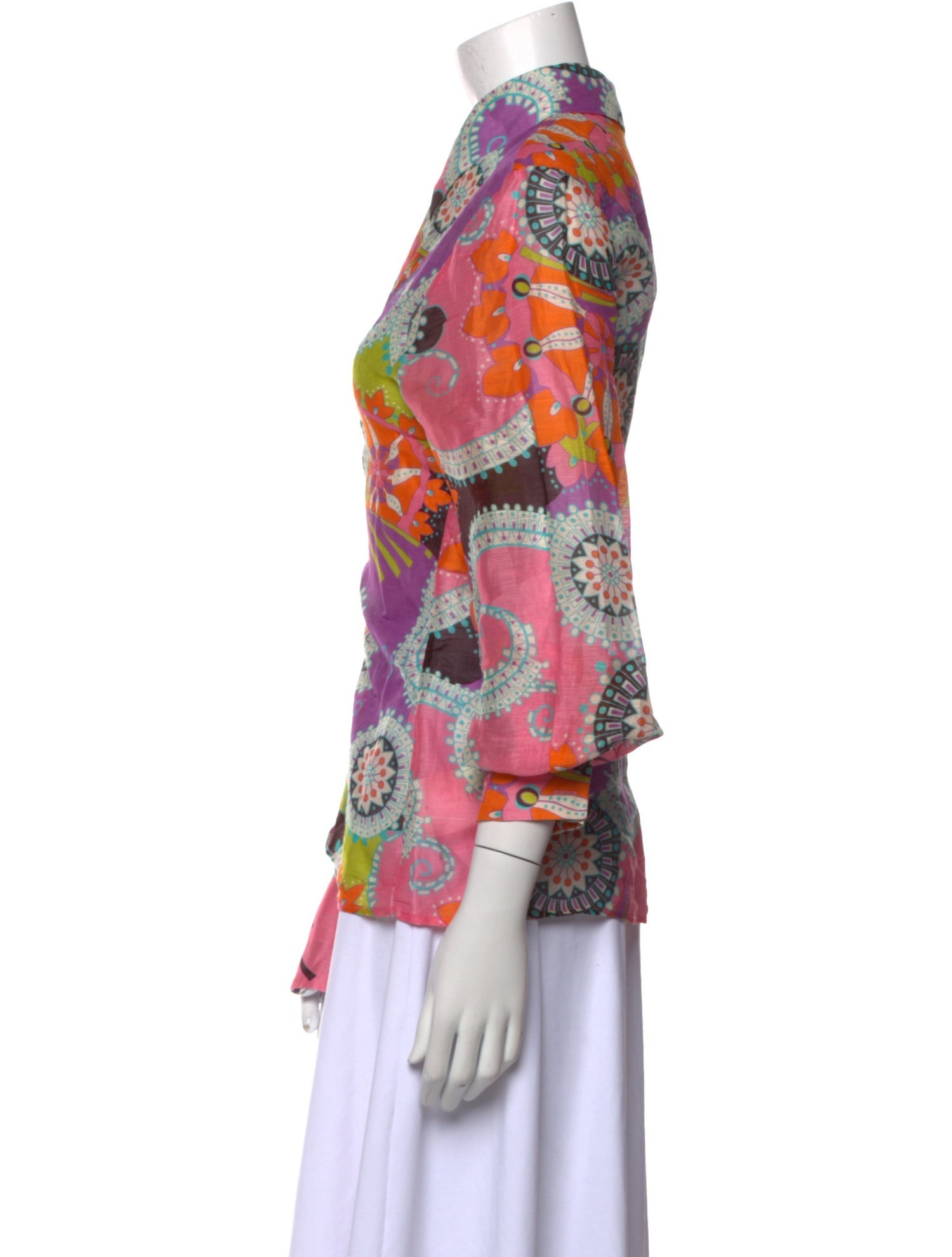 Alexis Linen Paisley Print Blouse