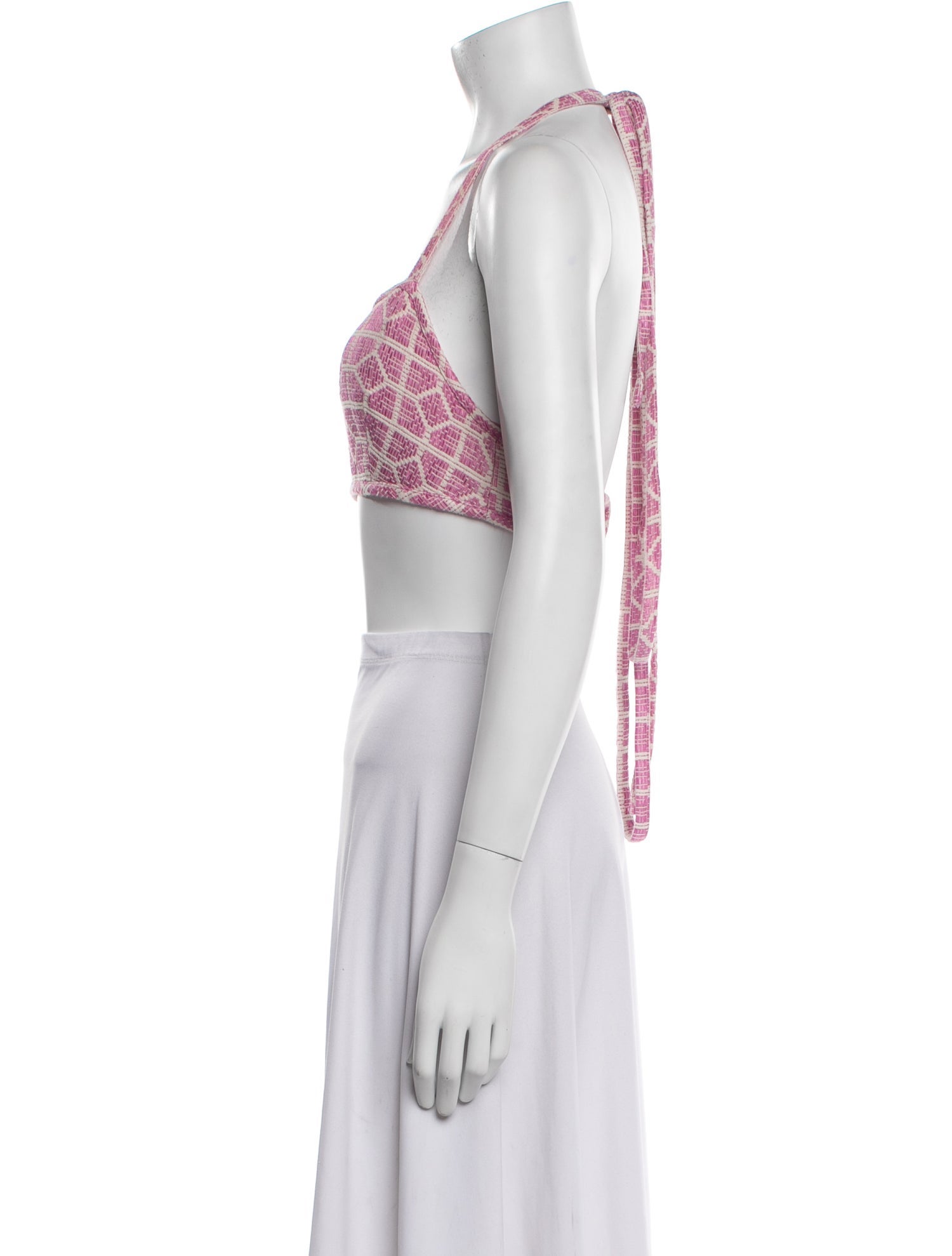 Alexis Printed Square Neckline Crop Top